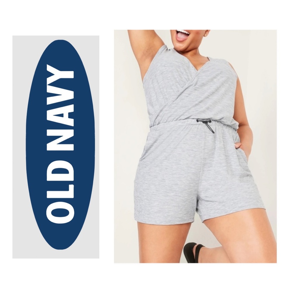 Old Navy Breathe ON romper in grey.